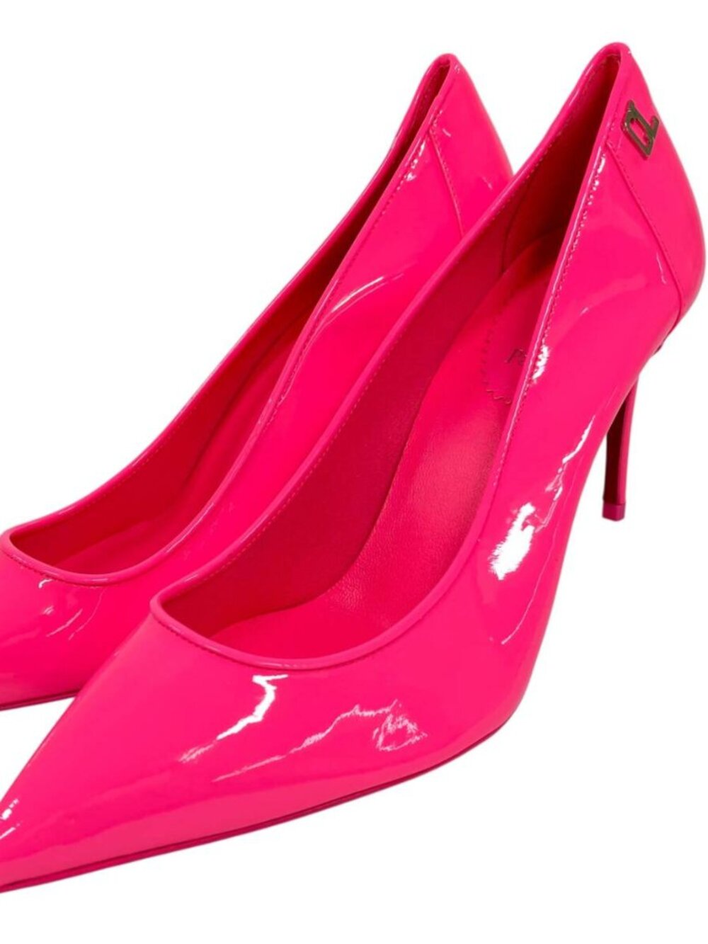 Christian Louboutin Hot Chick 100 Patent Leather Pumps Neon Pink Size 35.5
